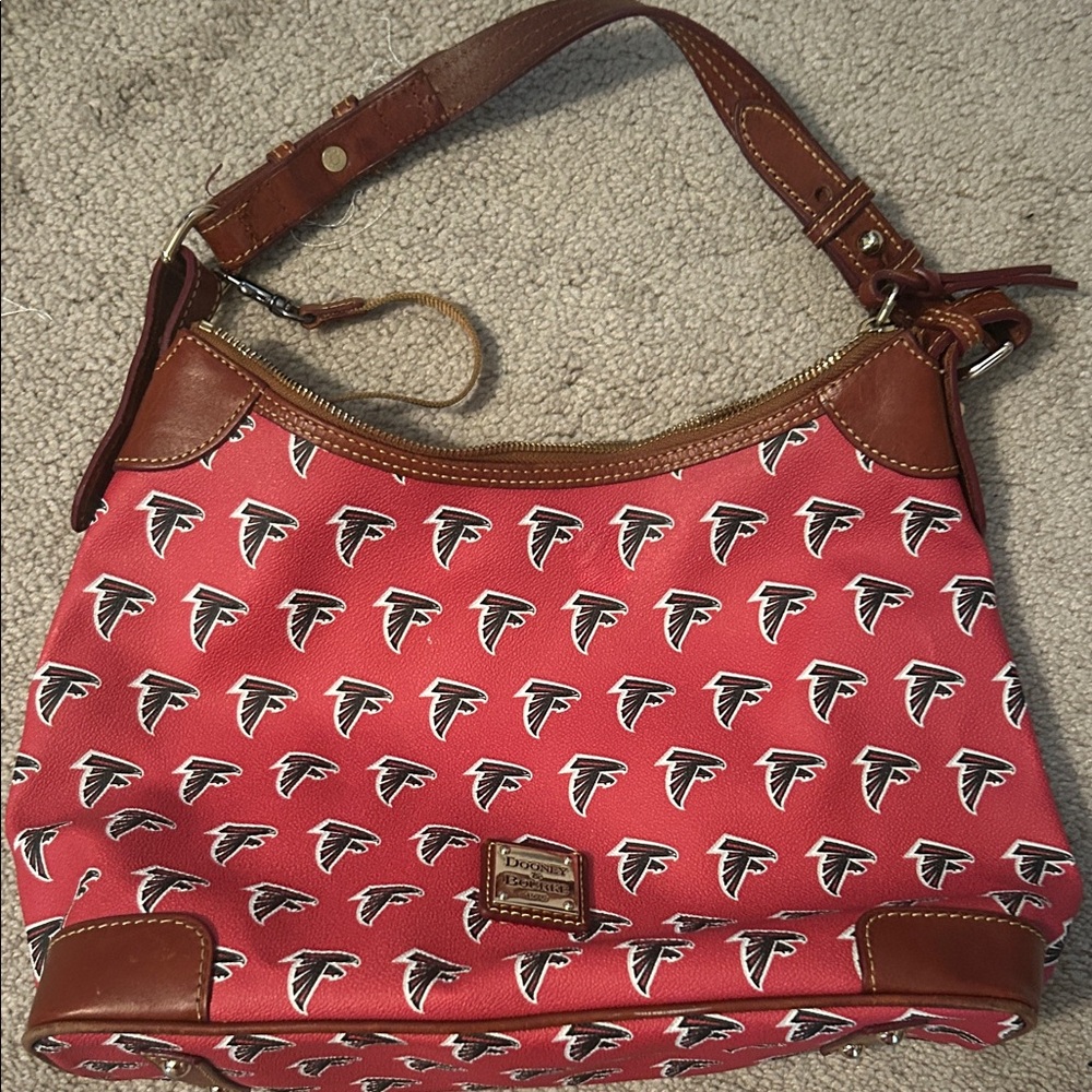 Dooney & Bourke Red and Brown Shoulder Bag. Falcons bag